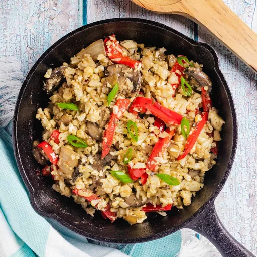 Cauliflower Rice with Mushrooms