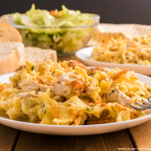 French Onion Chicken Noodle Casserole