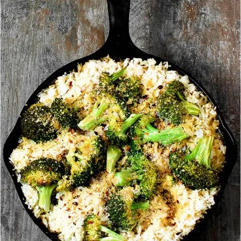 Vegan Broccoli Cheese Rice Casserole