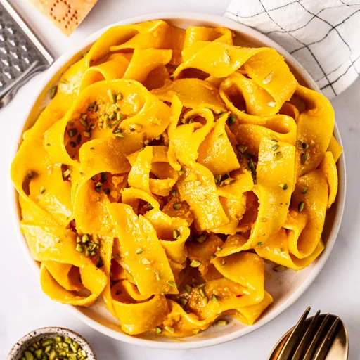 Pasta cremosa al azafrán