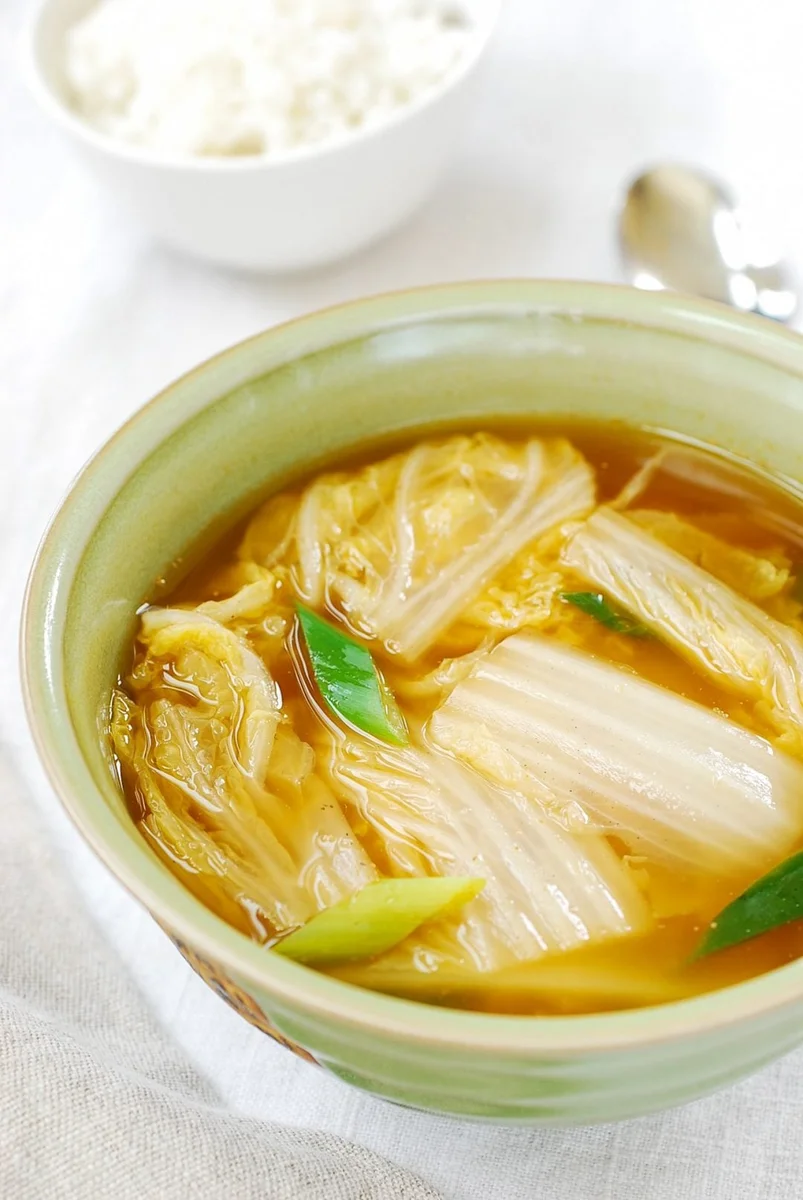 Baechu Doenjang Guk (Soybean Paste Soup with Napa Cabbage)