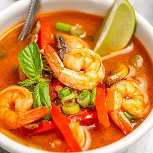 Coconut Curry Soup with Shrimp