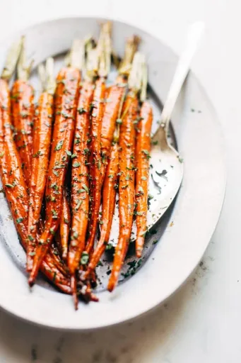 Zanahorias glaseadas con mantequilla tostada y miel