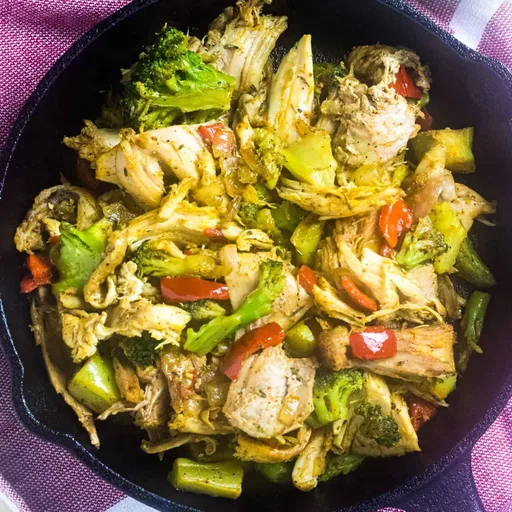 Salteado de pavo sobrante