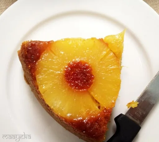 Pineapple Upside Down Cake -Eggless