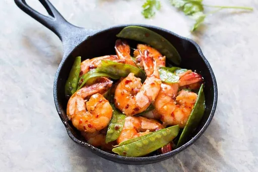 5 Ingredient Honey Chilli Garlic Tiger Prawns