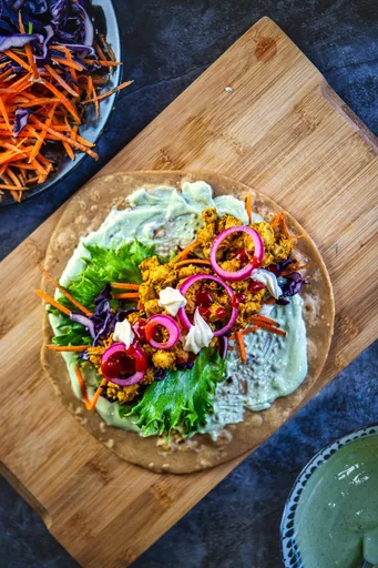 Wrap de Tikka de Garbanzos