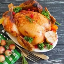Festive Roast Turkey with Rosemary, Garlic and Lemon Sauce