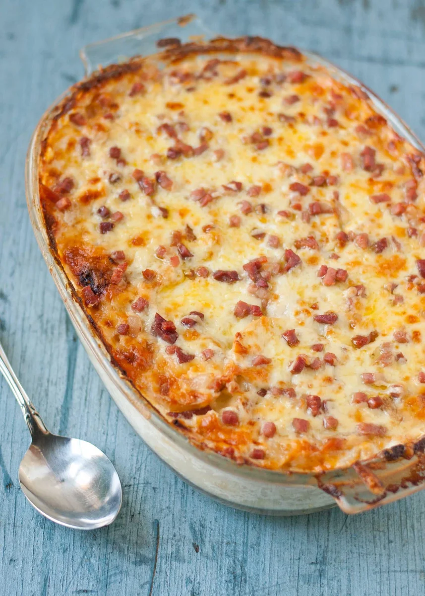 Potatoes and Apples Au Gratin with Skellig Cheddar Cheese