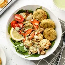Falafel Bowls with Jalapeño Cream Sauce