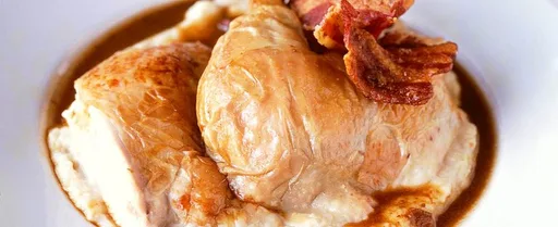 Roast chicken with bread sauce
