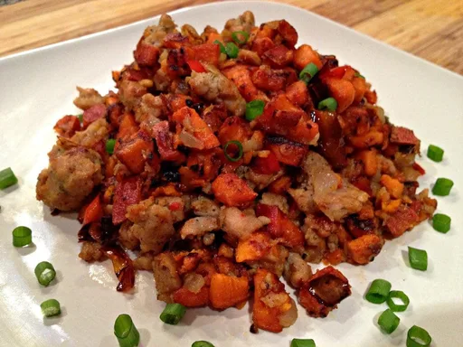 Chicken Sausage Sweet Potato Hash