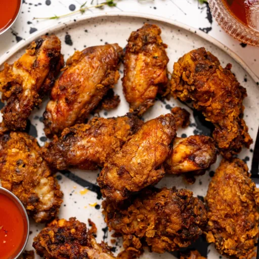 Alitas de Pollo Fritas Picantes y Crujientes