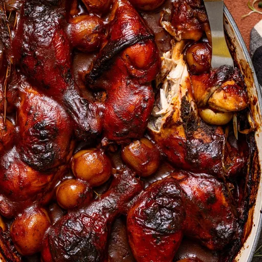 Muslos de Pollo Jerk a la Barbacoa al Horno