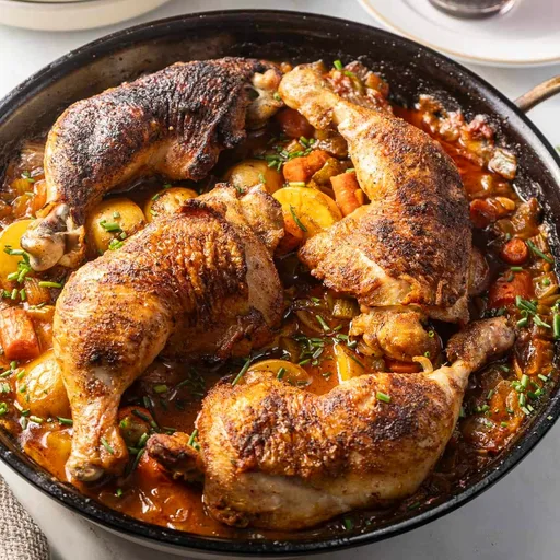 Estofado de pollo al estilo cajún