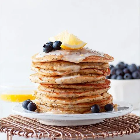 Gluten Free Lemon Poppy Seed Pancakes