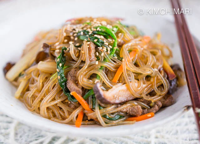 Japchae - Korean Glass Noodles