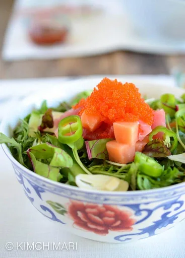Bol de arroz coreano con sashimi - Hoedeopbap