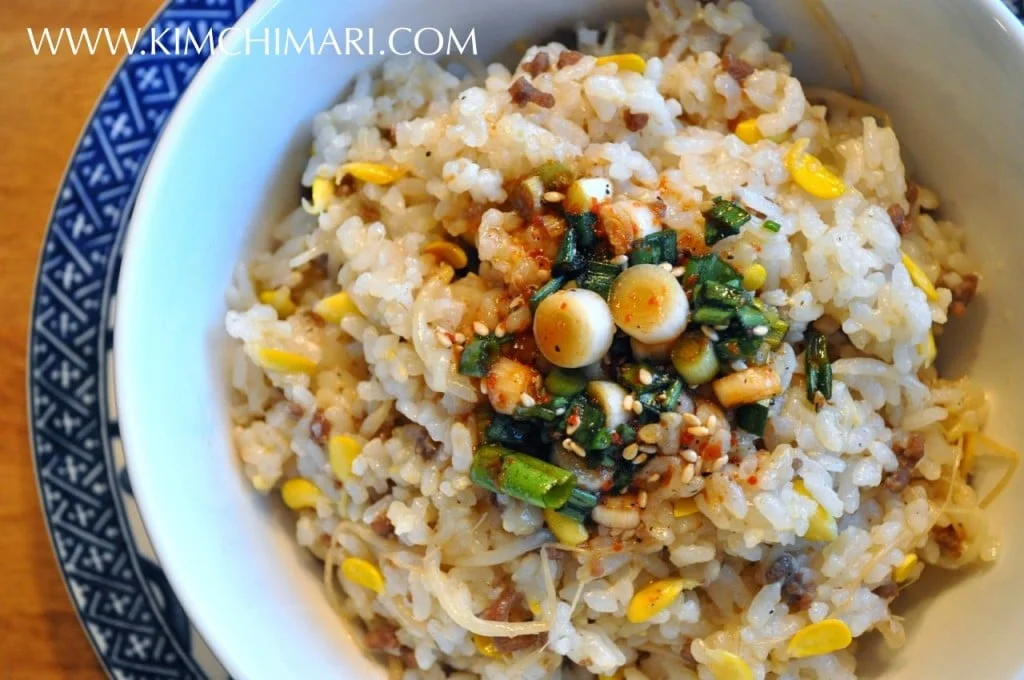 Rice with Korean Soybean Sprouts (Kongnamul Bap)