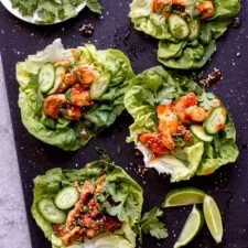 Korean Chicken Lettuce Wraps