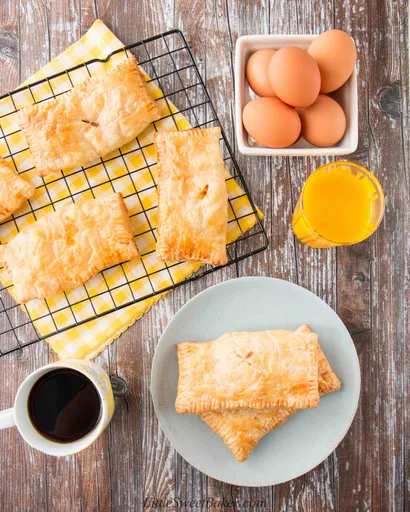 Empanadas de desayuno con huevo, jamón y queso