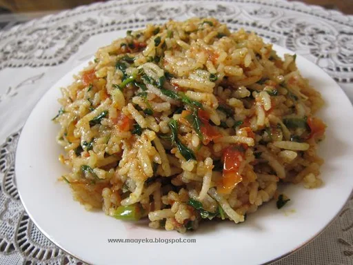Tomato and Methi Pulav ,Tomato rice