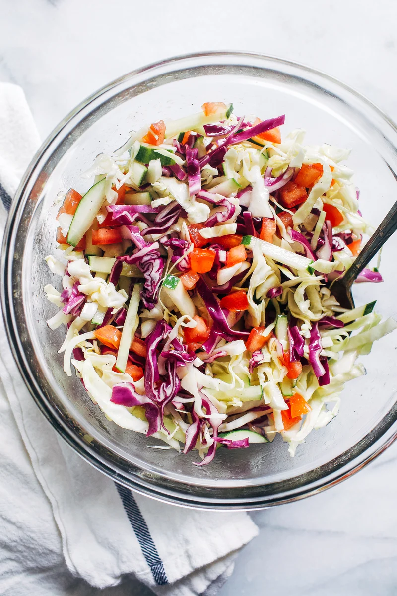 Cucumber Tomato Coleslaw