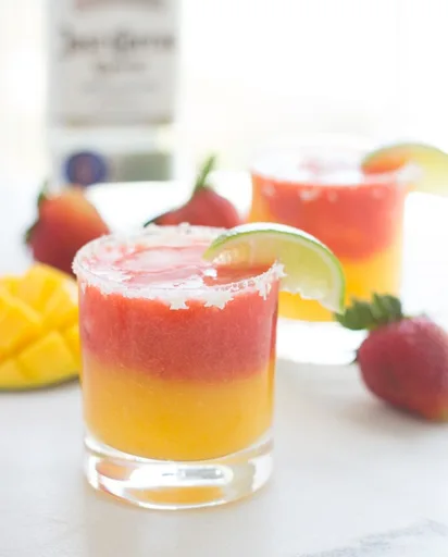 Fresh Strawberry Mango Margaritas