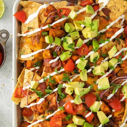 Easy BBQ Chicken Nachos (With Chicken Breast)