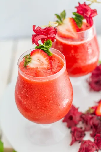 Strawberry Hibiscus Slushie