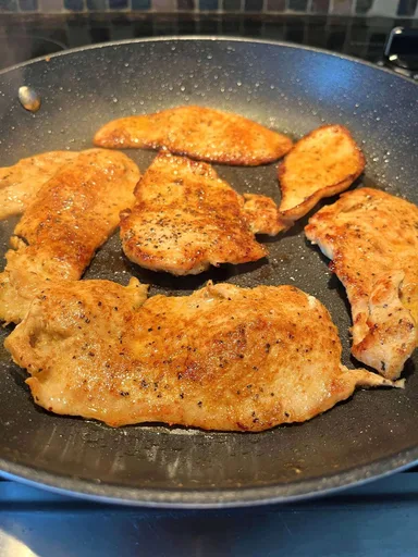 Filetes de pollo a la sartén