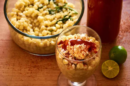 Receta de elote callejero mexicano (Esquites)