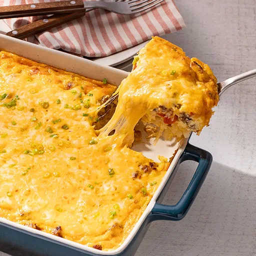 Cheesy Hash Brown Egg Bake
