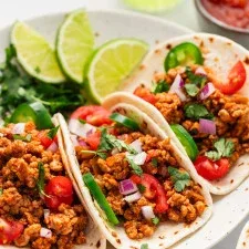 Receta de tacos de pavo picado