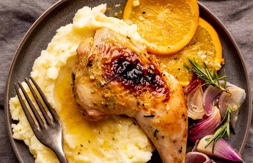 Roasted Spatchcock Chicken with Orange Rosemary