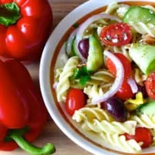 Receta de ensalada de pasta griega
