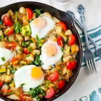 Red Potato Hash with Bell Pepper and Spinach