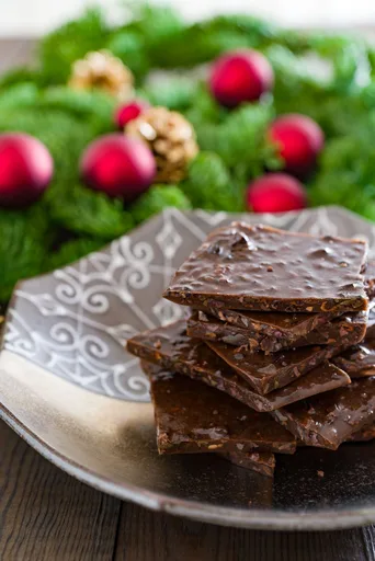 Chocolate Honey Brittle with Cacao Nibs