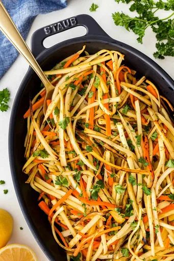 Receta de zanahorias y chirivías salteadas