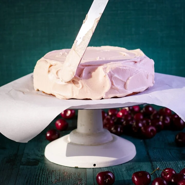 Cherry Frosting with Mascarpone Cheese