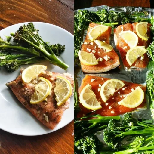One-Pan Oven Roasted Salmon and Broccolini Recipe