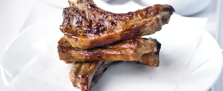 Lamb cutlets with mint relish