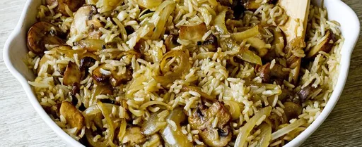 Mushroom and brown basmati pilaf
