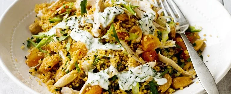 Spiced couscous with chicken and almonds