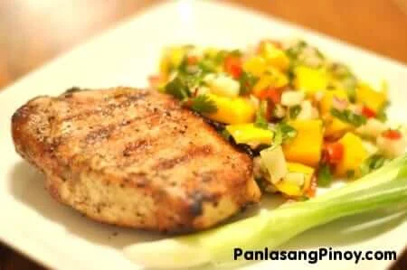 Grilled Pork Chop with Mango Salsa