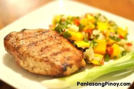 Grilled Pork Chop with Mango Salsa