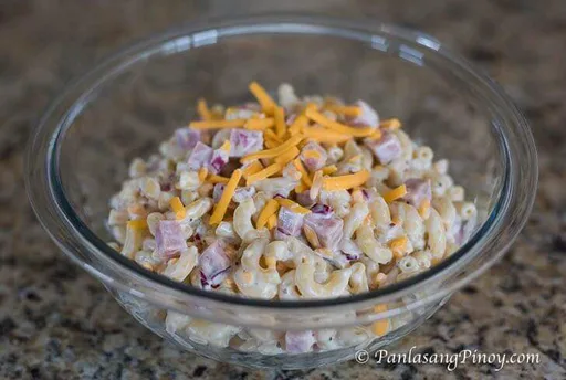 Luncheon Meat Mac Salad with Cheese