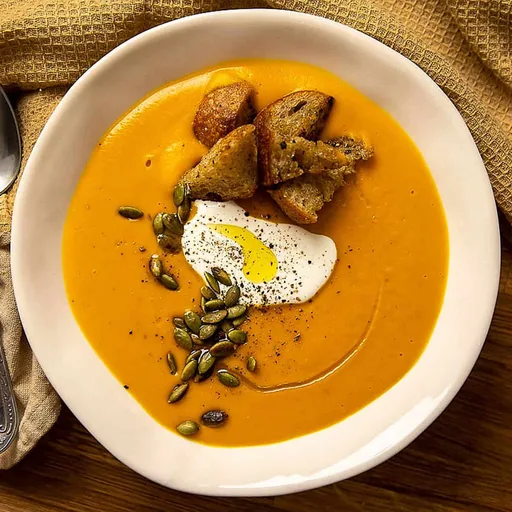 Creamy Hokkaido Pumpkin Soup (No-Peel)