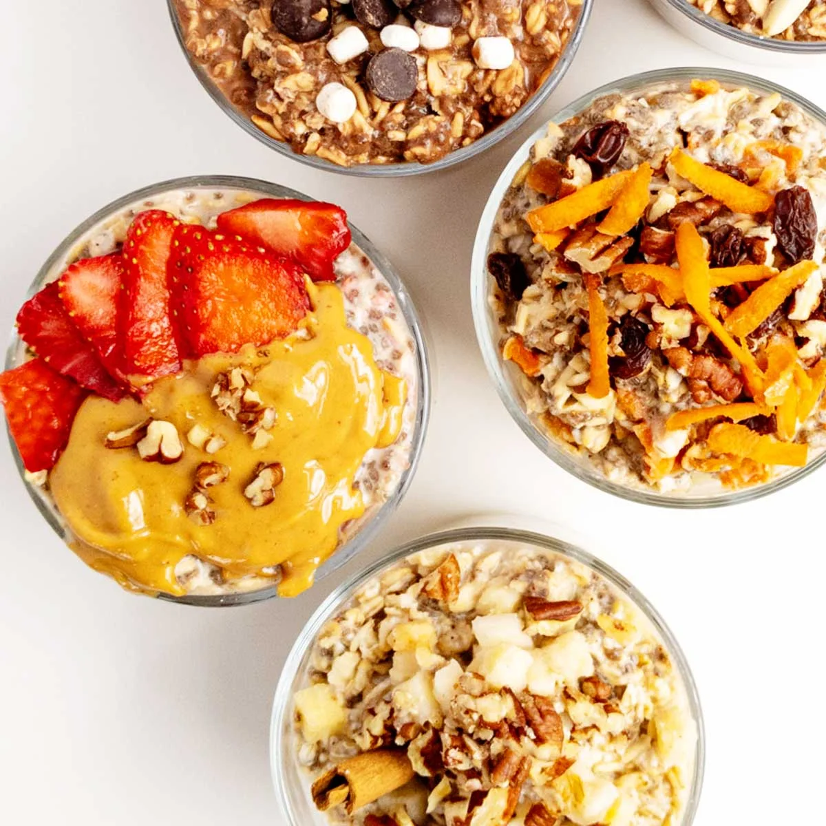Overnight Oats with Chia Seeds (10 Flavors!)