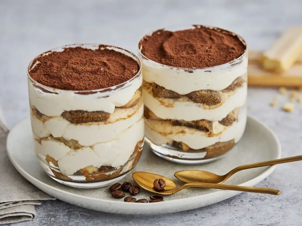 Tiramisu poháry bez vajec